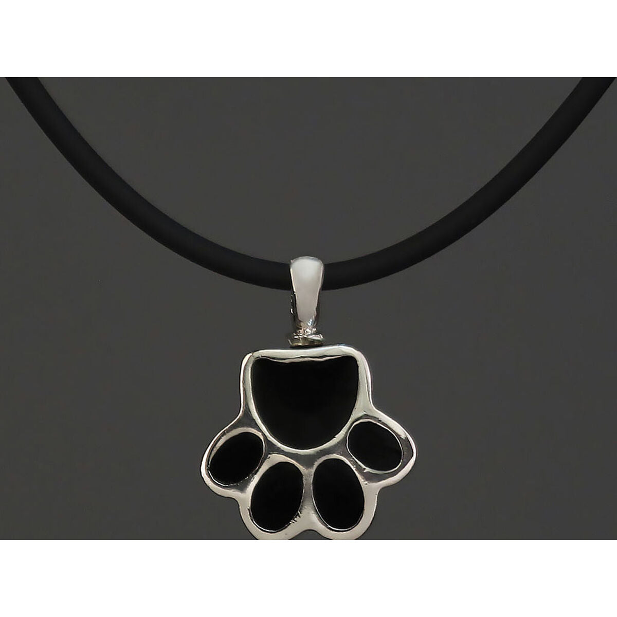 Pendentif Femme Pet Zen 15 X 17 MM Noir Argenté