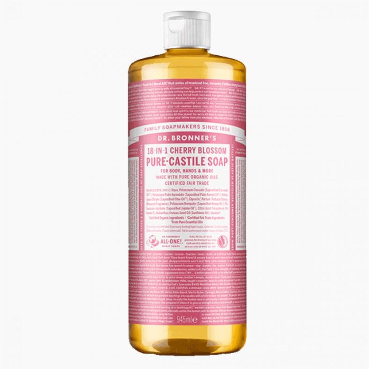 Savon liquide Dr Bronner's Cherry Blossom 945 ml