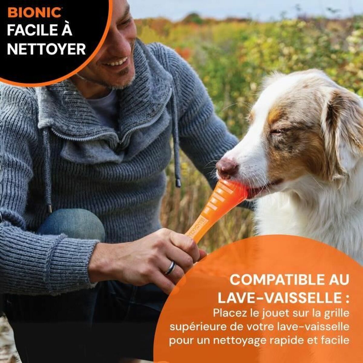 Jouet pour chien Bionic Urban stick Orange M