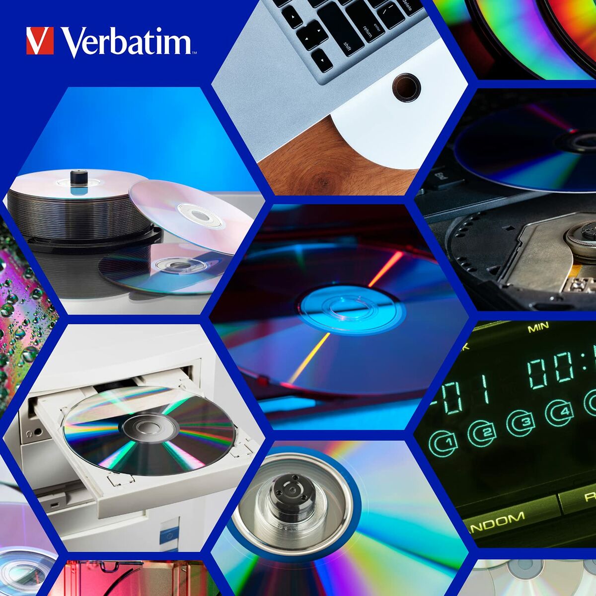 Lecteur CD/DVD Verbatim 43734 (50 Unités)