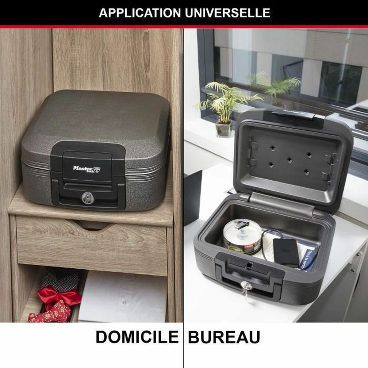 Coffre-fort Master Lock Noir 7,8 L
