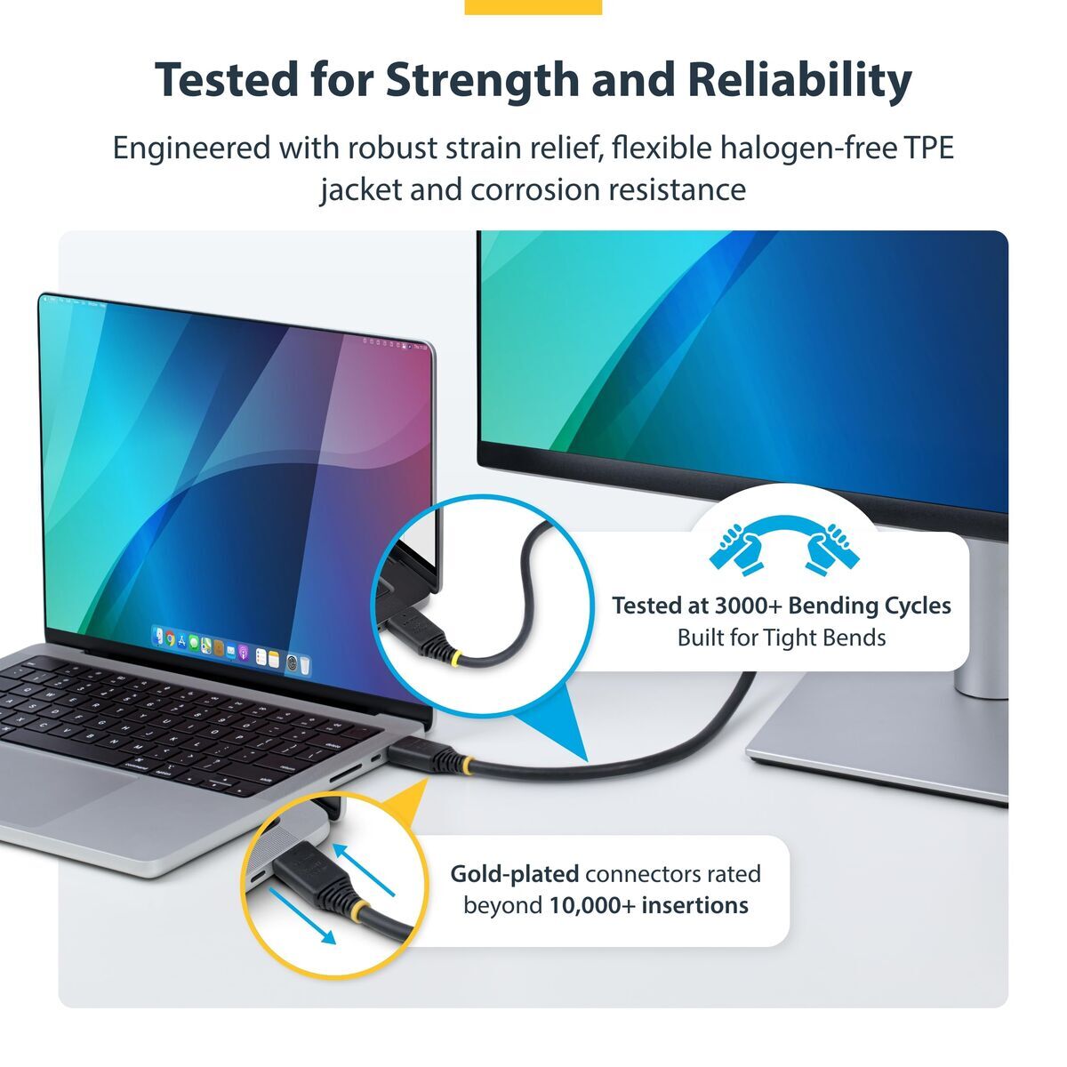 Câble HDMI Startech HDMI21-CBL-8K60-50CM Noir