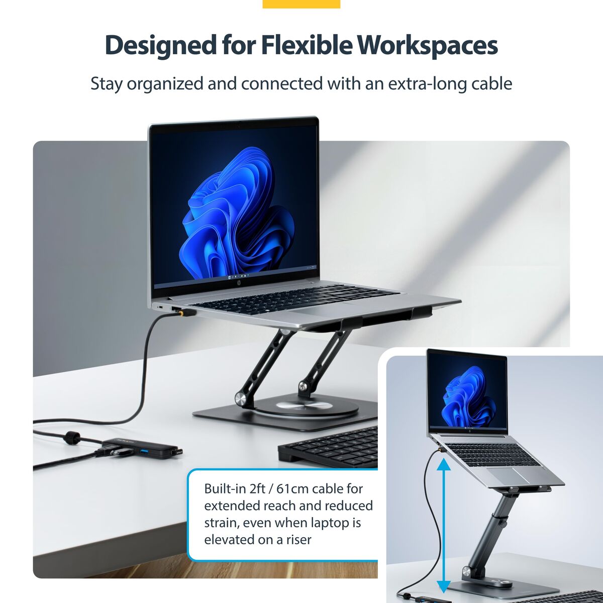 Hub USB Startech H5A4A-USB-HUB-2 Noir