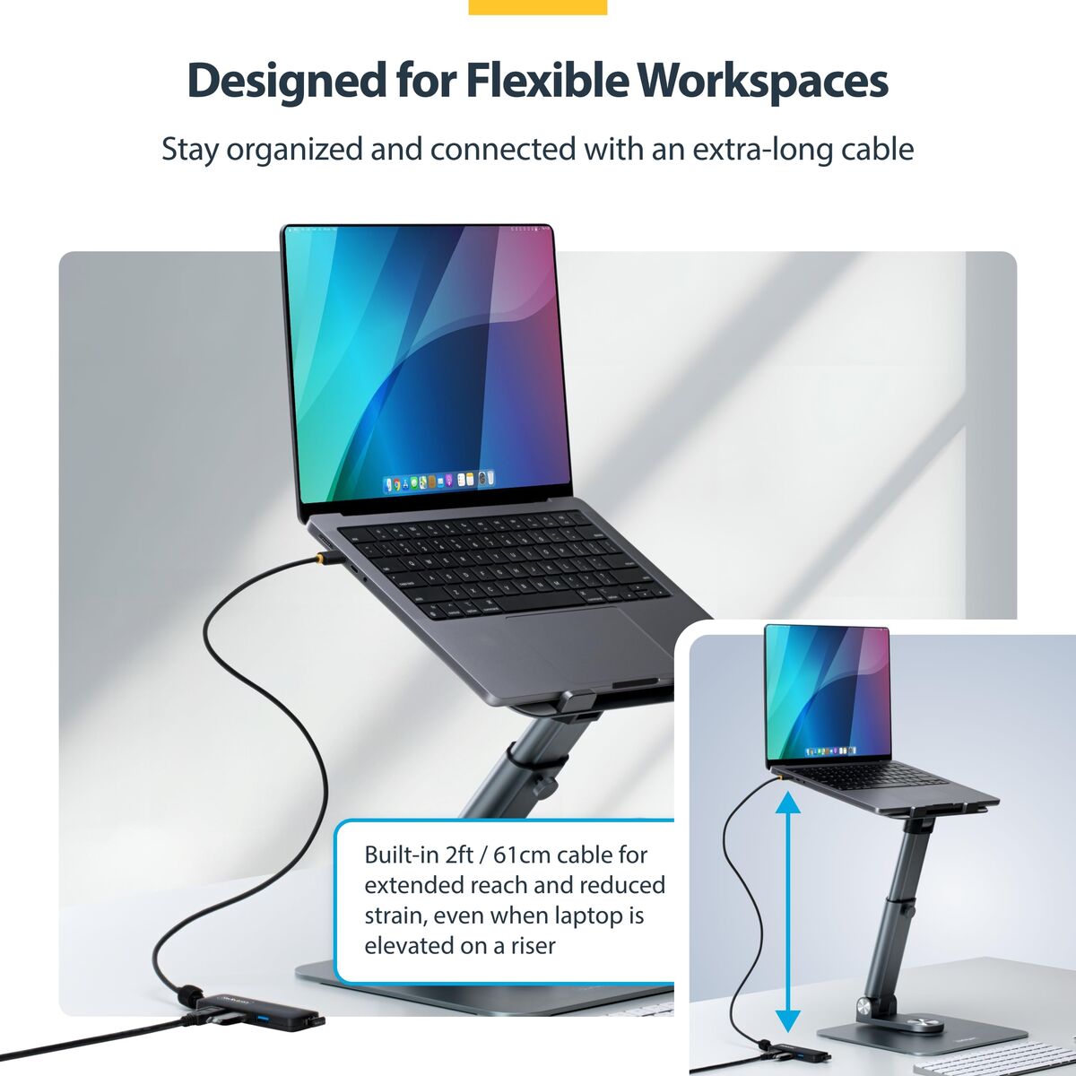 Hub USB Startech H5C4A-USB-HUB-2 Noir