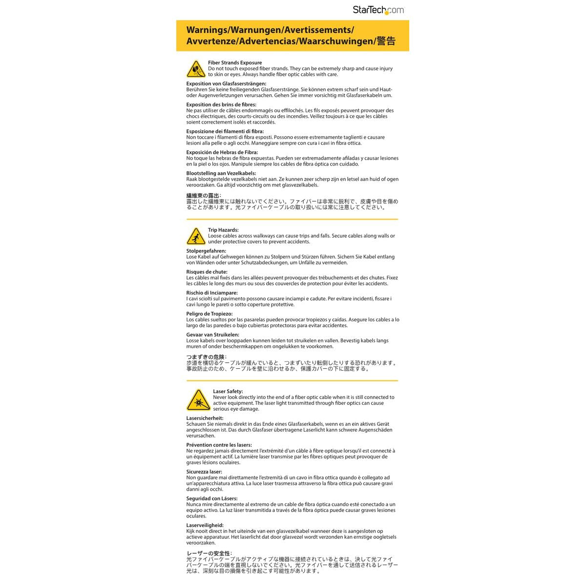 Câble Réseau Rigide UTP 6ème Catégorie Startech HKLP7505B Noir