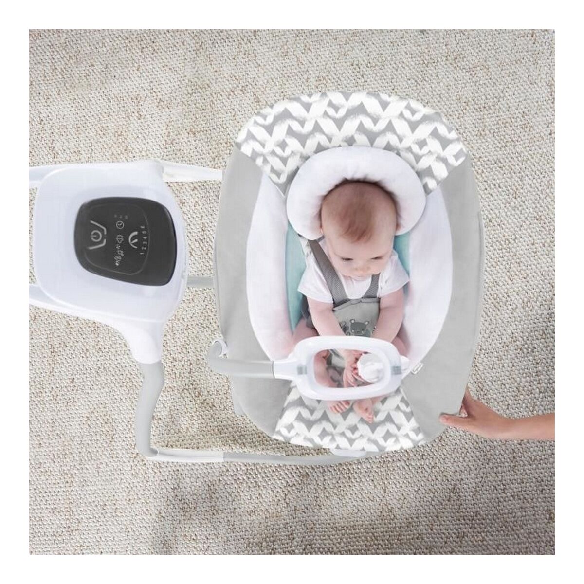 Fauteuil à Bascule Ingenuity 2-in-1 Swing Lounger - Raylan Gris Blanc