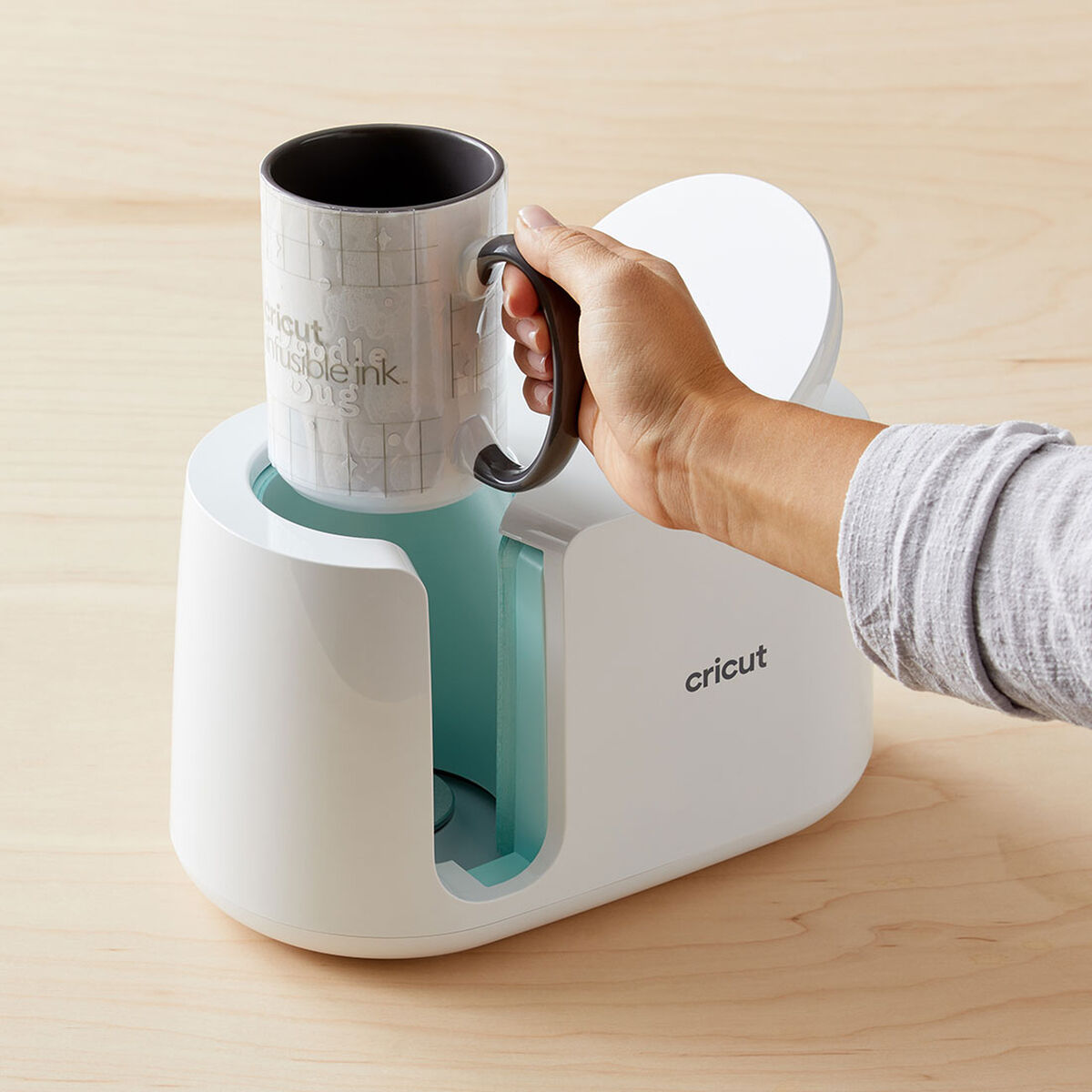 Tasse personnalisable pour plotter de découpe Cricut 2009330 Blanc Gris 425 ml