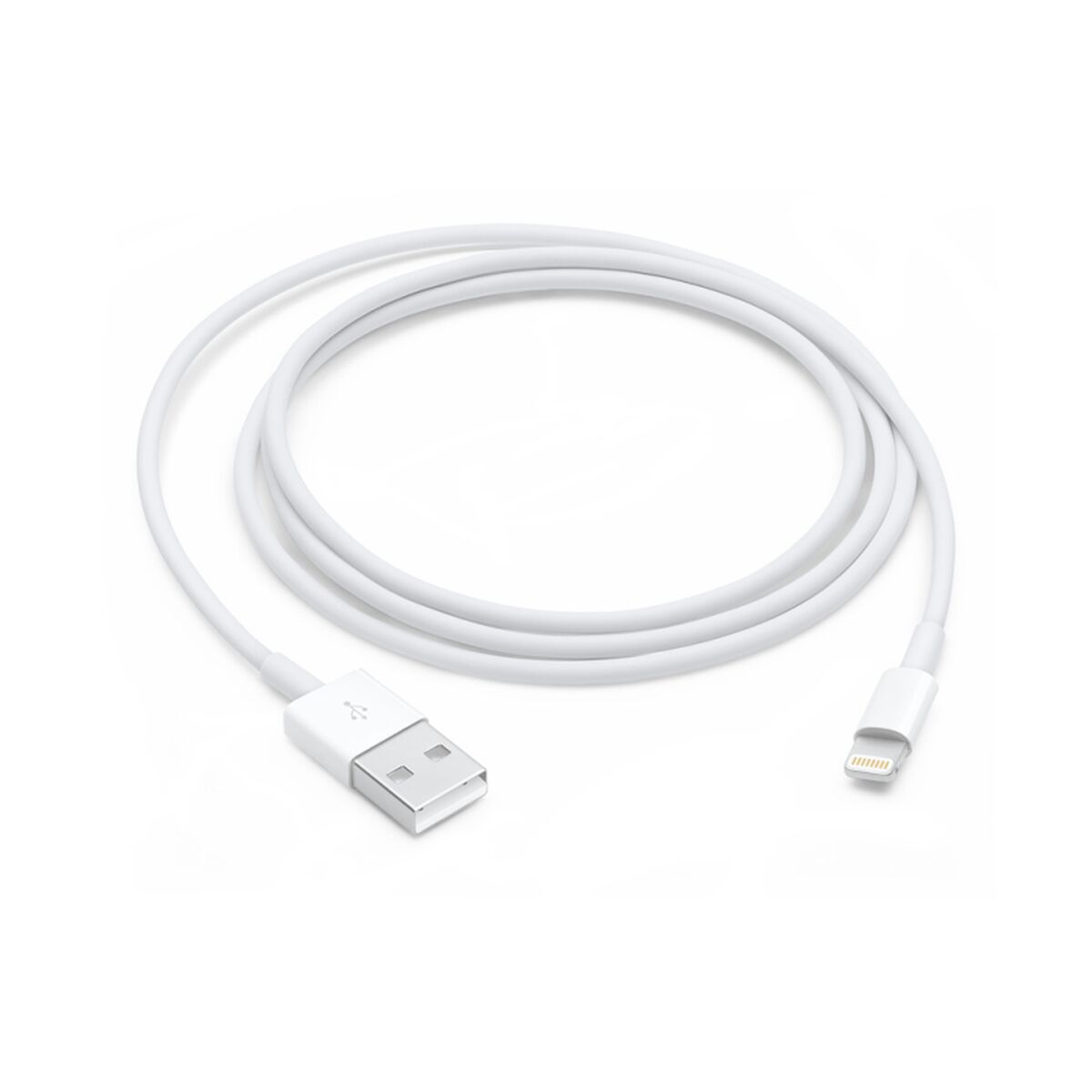Câble USB vers Lightning Apple MXLY2ZM/A Blanc Noir 1 m