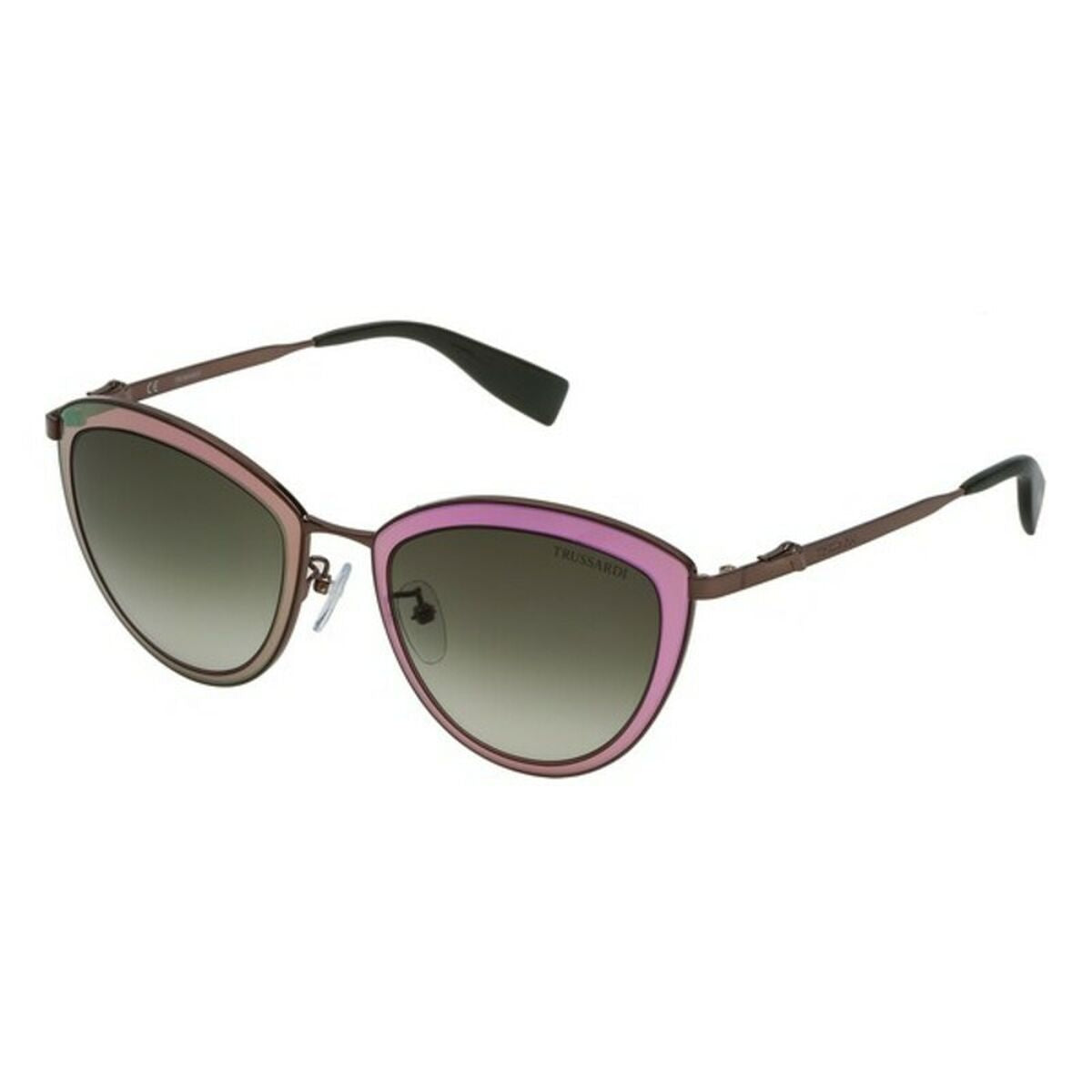 Lunettes de soleil Femme Trussardi STR181528G7X Marron Ø 52 mm