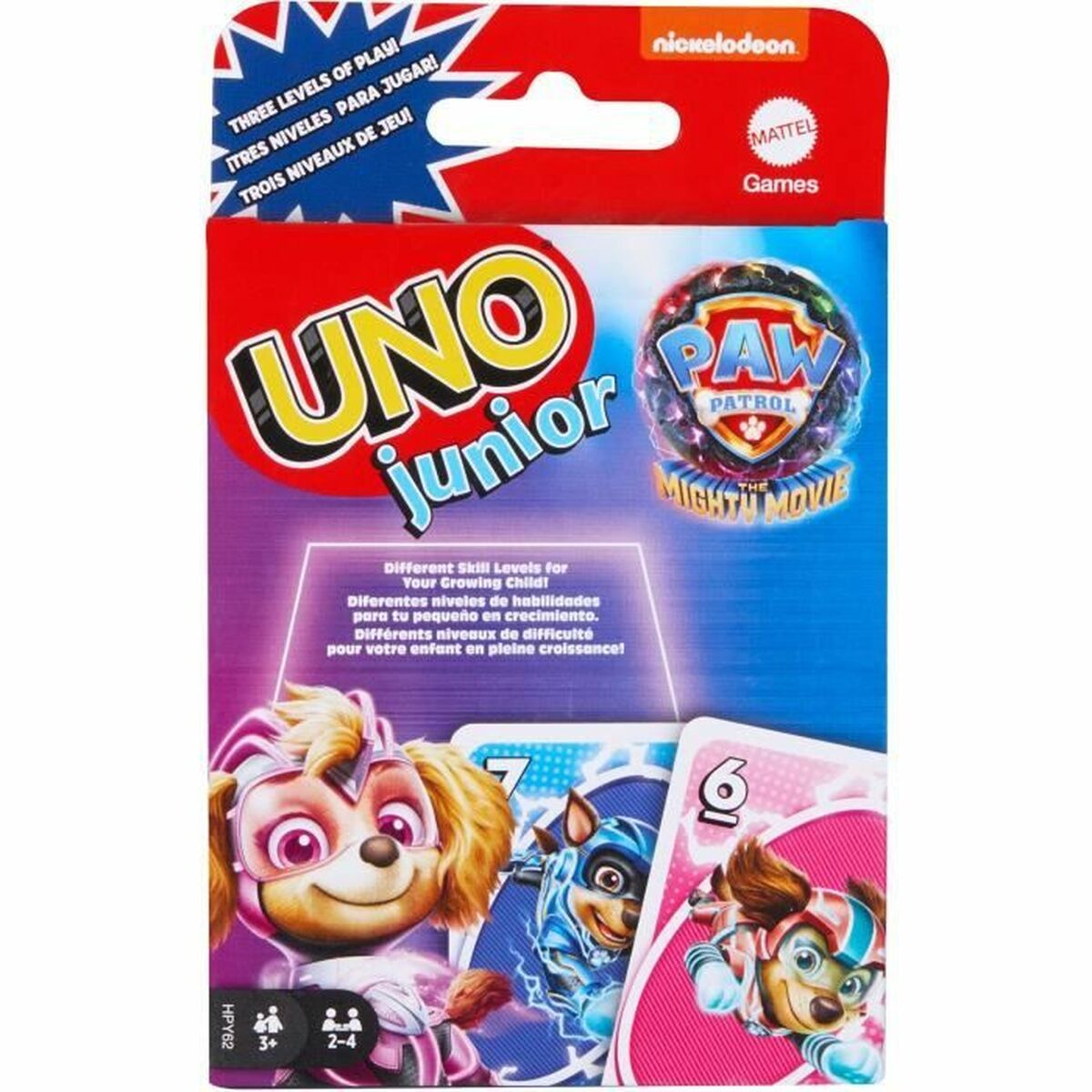 Jeu de société Mattel Uno Junior Paw Patrol 10 x 2 x 15 cm