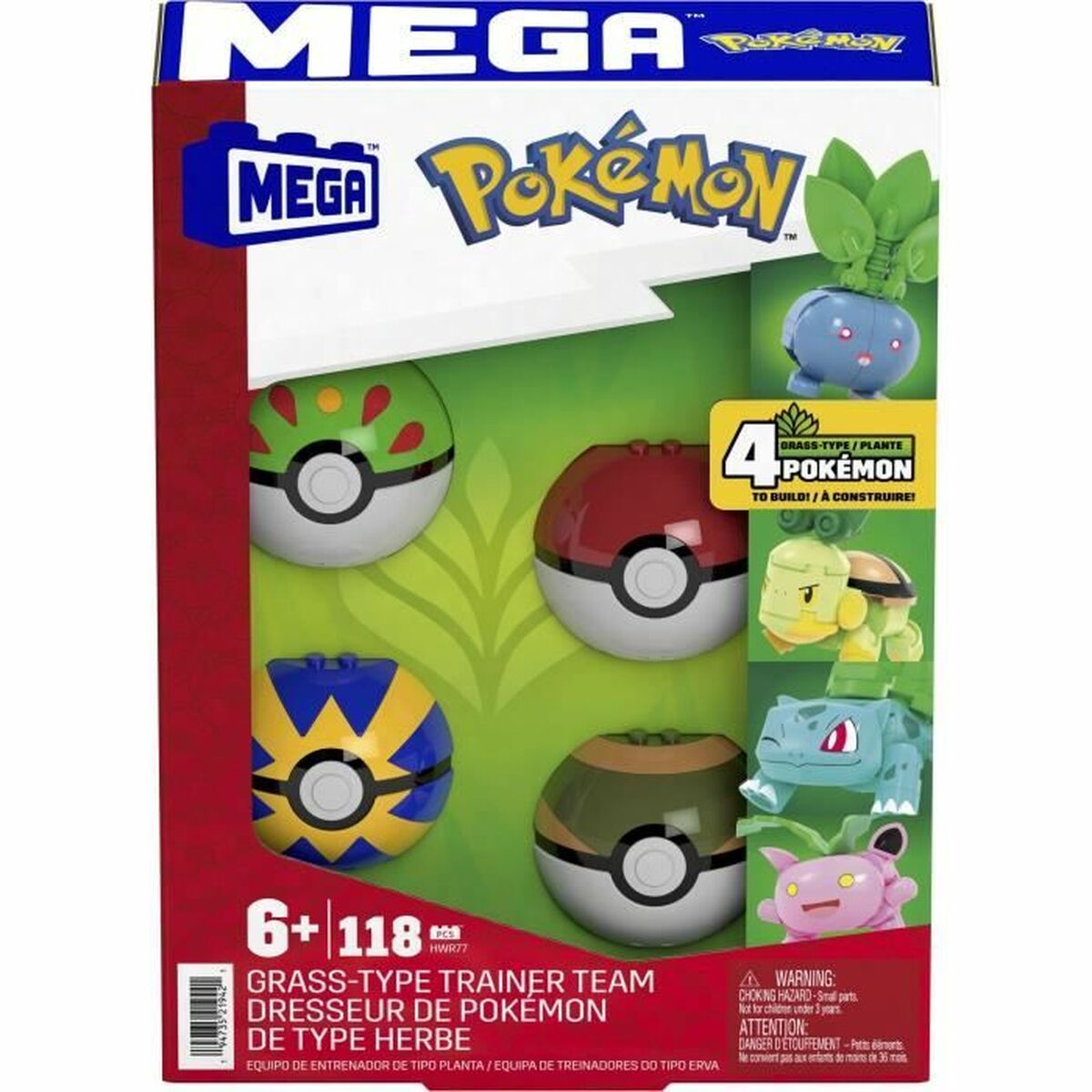 Set de construction Megablocks Pokemon HWR77