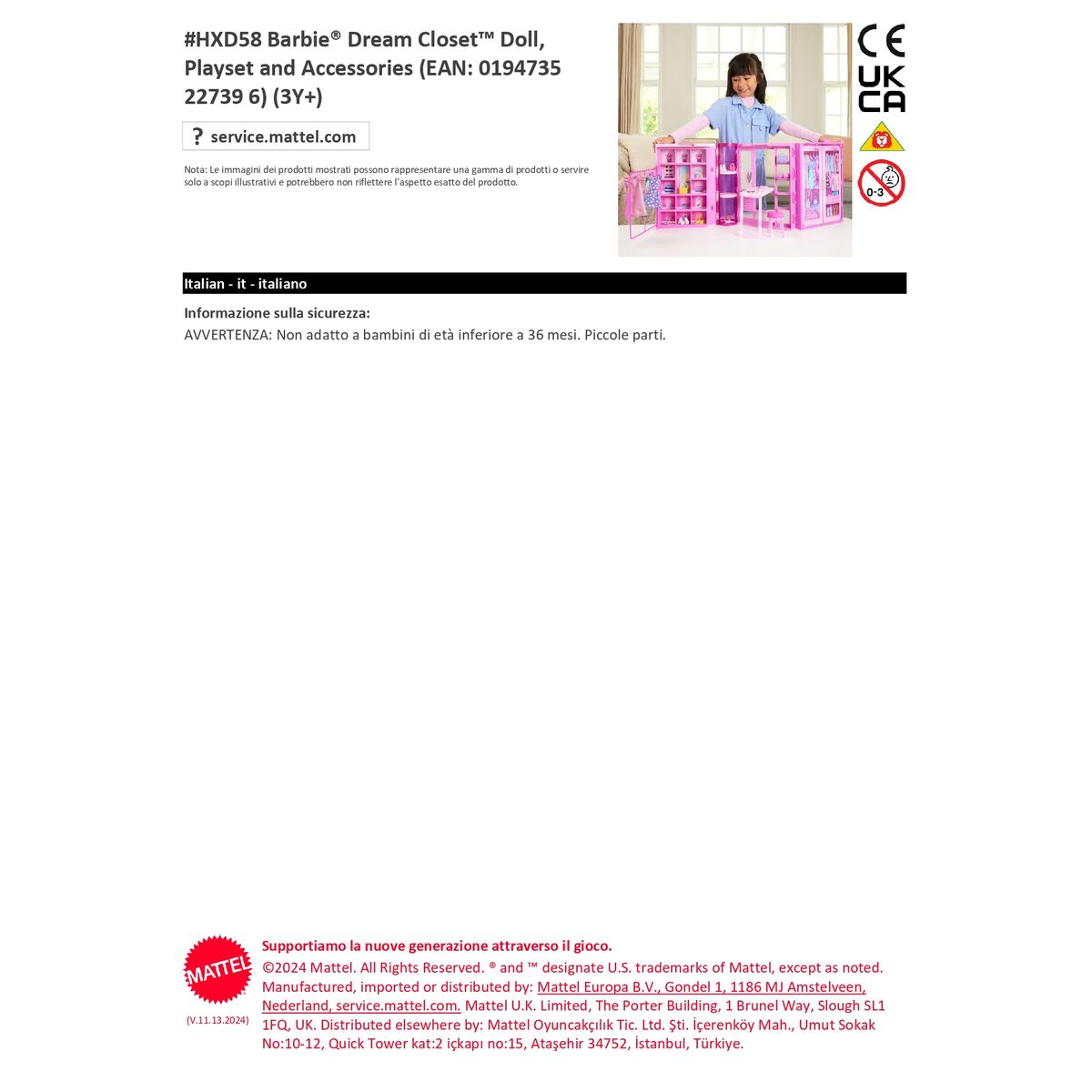 Poupée Barbie Armoire