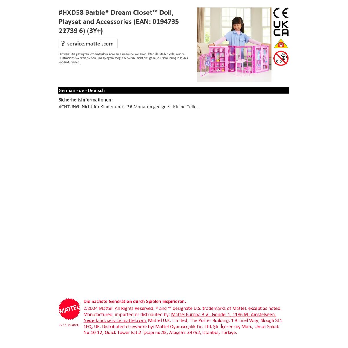 Poupée Barbie Armoire