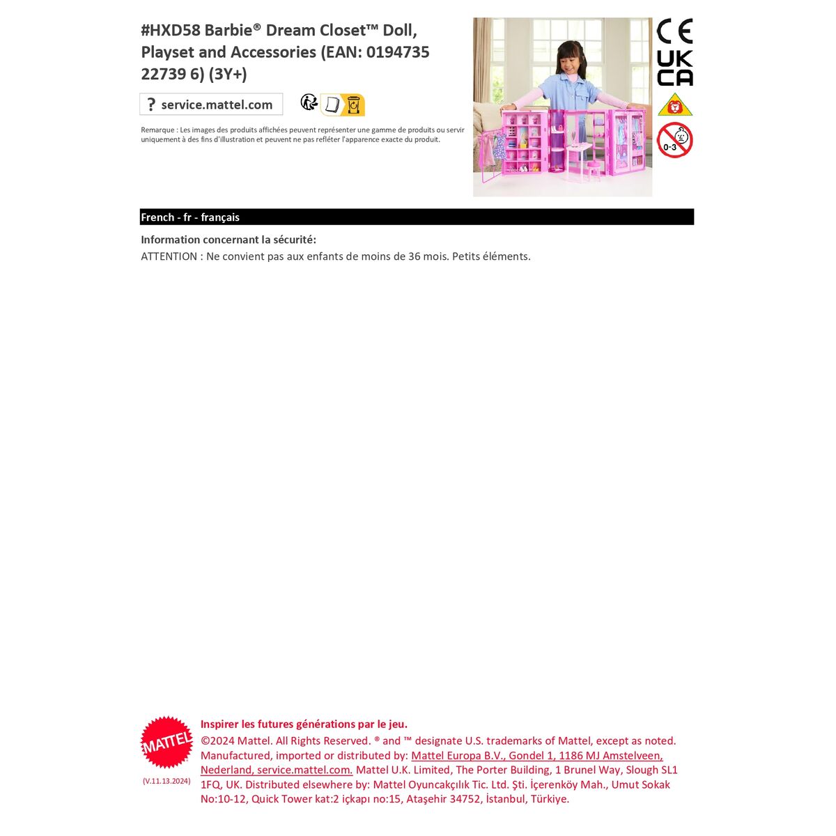 Poupée Barbie Armoire