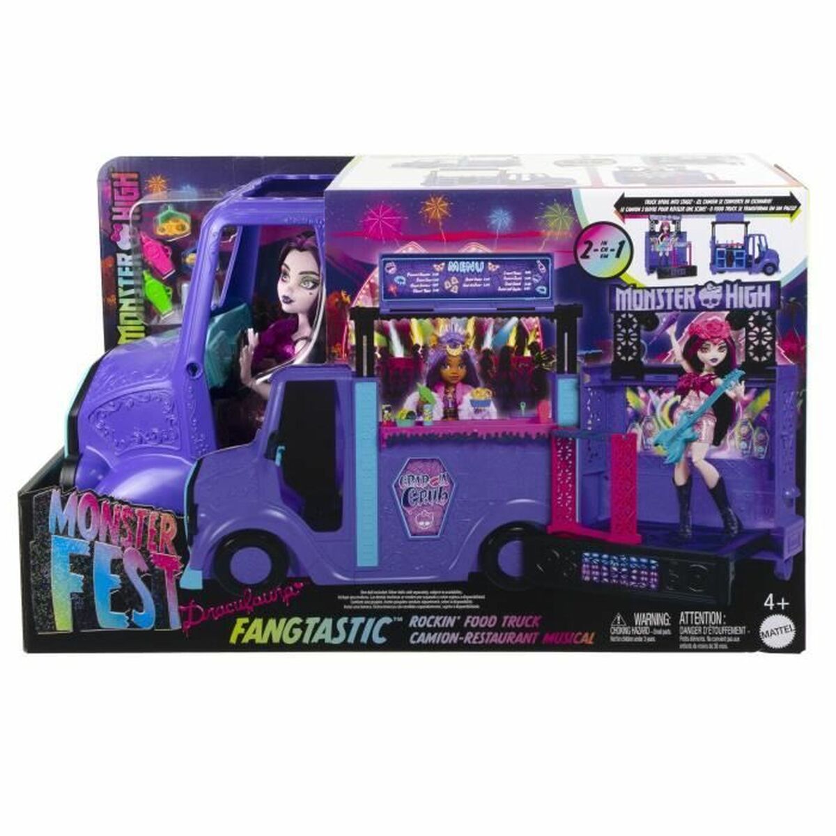 Poupon avec accessoires Monster High Tour Bus Rock Sang-sationnel