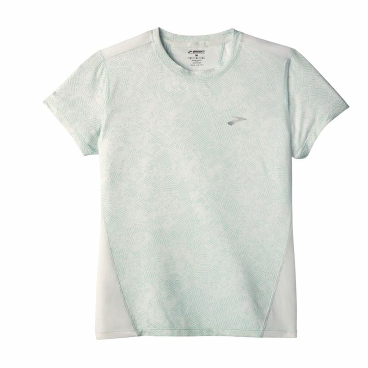 T-shirt à manches courtes homme Brooks Sprint Free Sleeve Blanc Bleu clair