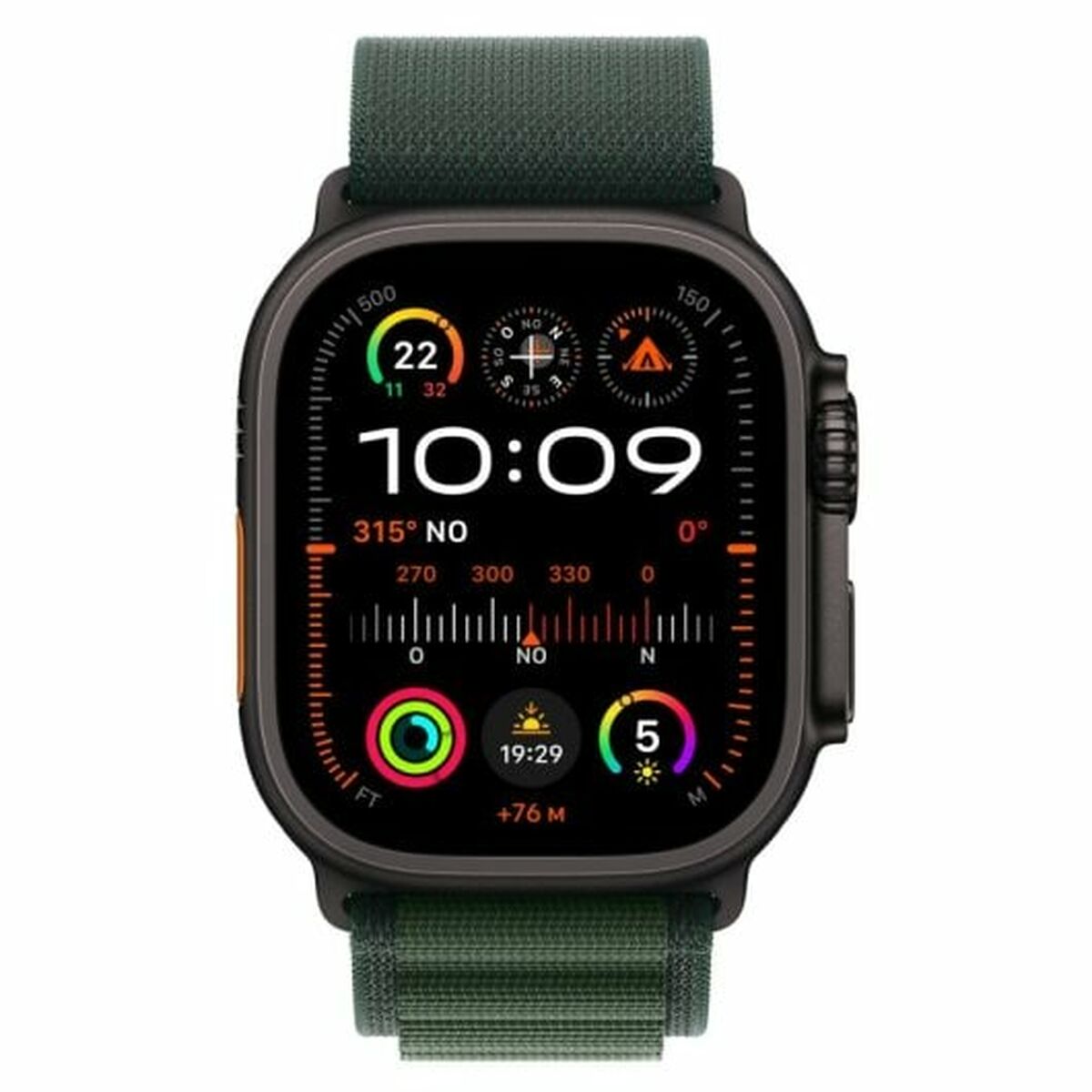 Montre intelligente Apple MX4T3TY/A Noir Vert 49 mm