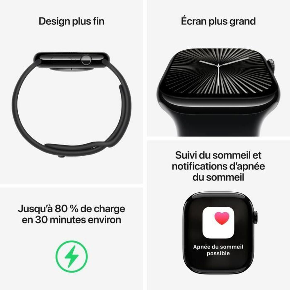 Montre intelligente Apple Watch Series 10 Gris 46 mm