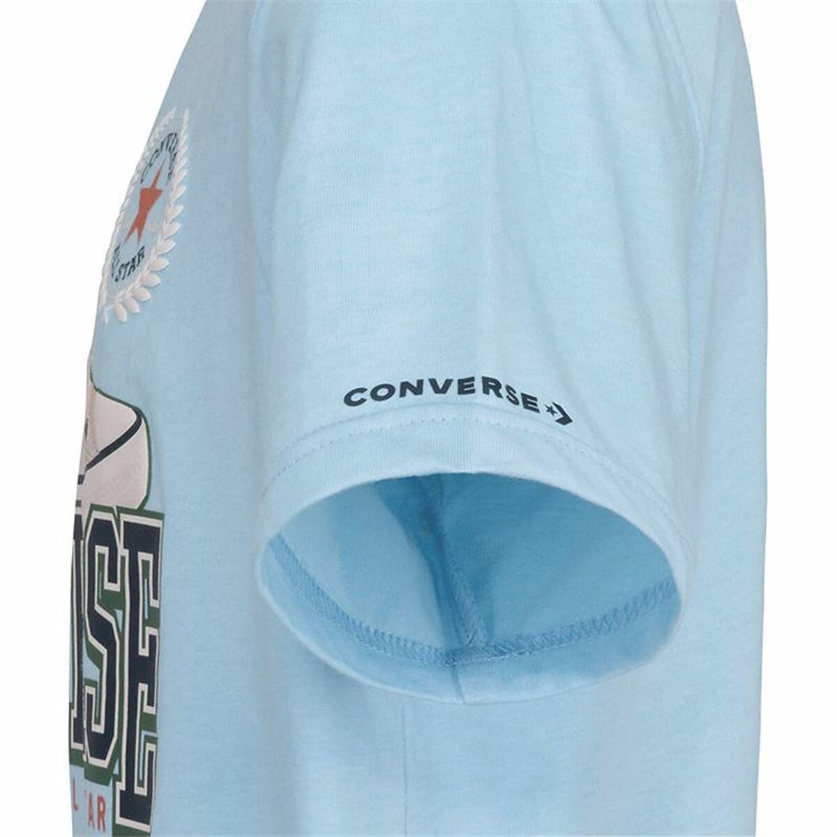 T shirt à manches courtes Enfant Converse Script Sneaker Gfx Bleu ciel