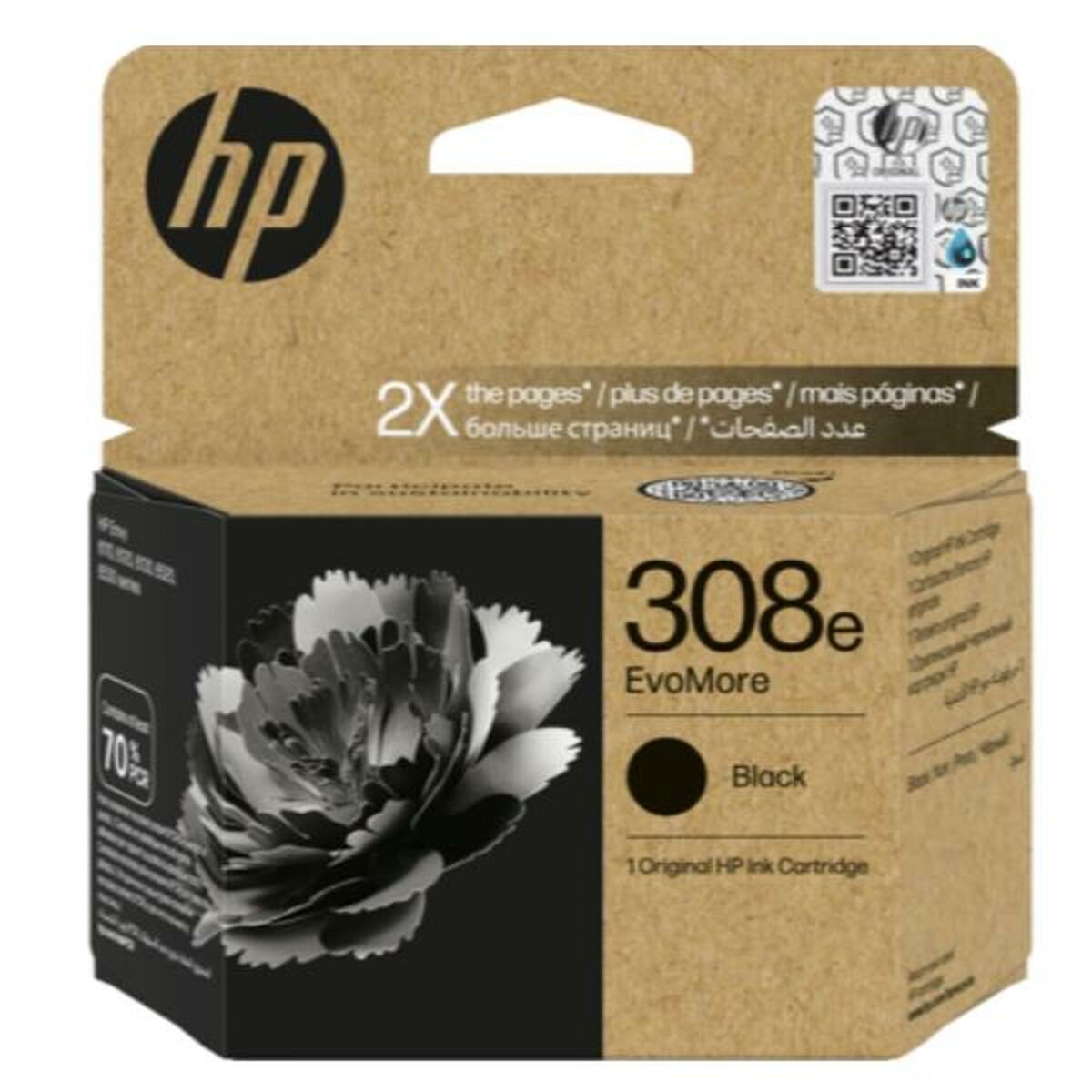 Cartouche d'encre originale HP SERIES 6110, 6120, 6130, 6520, 6530 - Nº 308E Noir