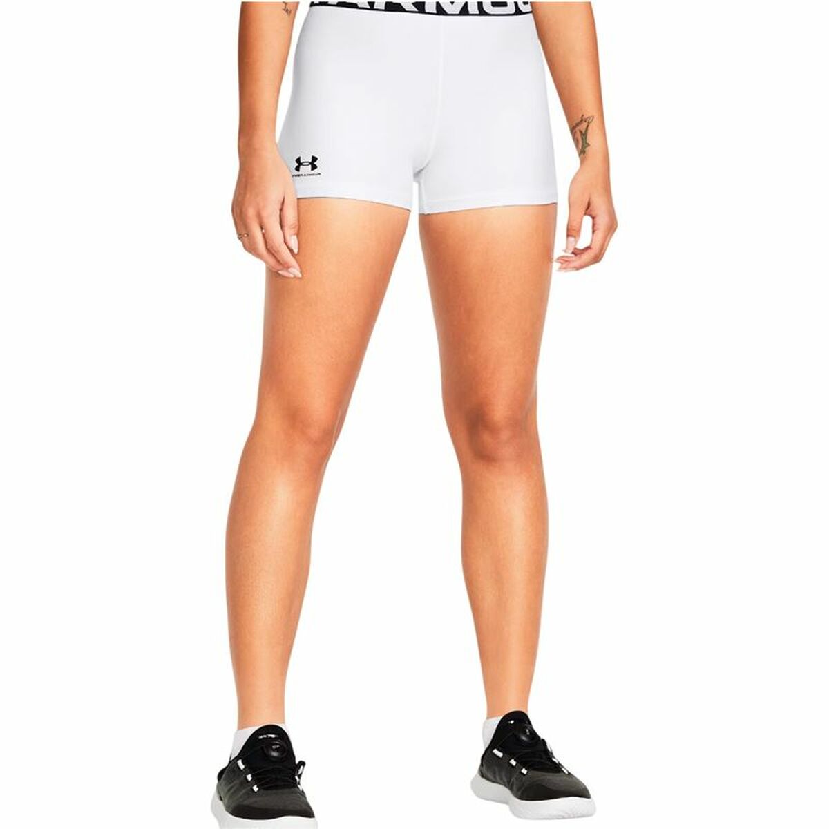 Leggings de Sport pour Femmes Under Armour Hg Shorty Blanc