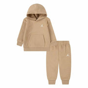 Ensemble de Sport pour Bébé Jordan Brooklyn Fleece Po Set Marron 2 Pièces