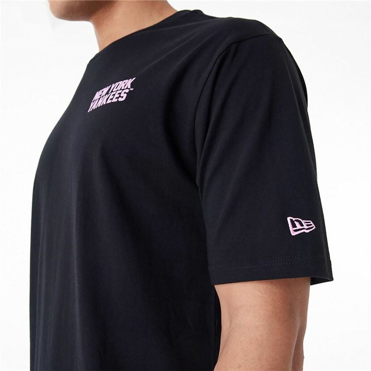 Maillot de Corps de Sport à Manches Coupe New Era  WORDMARK OS TEE NEYYAN 60435524  Noir (L)