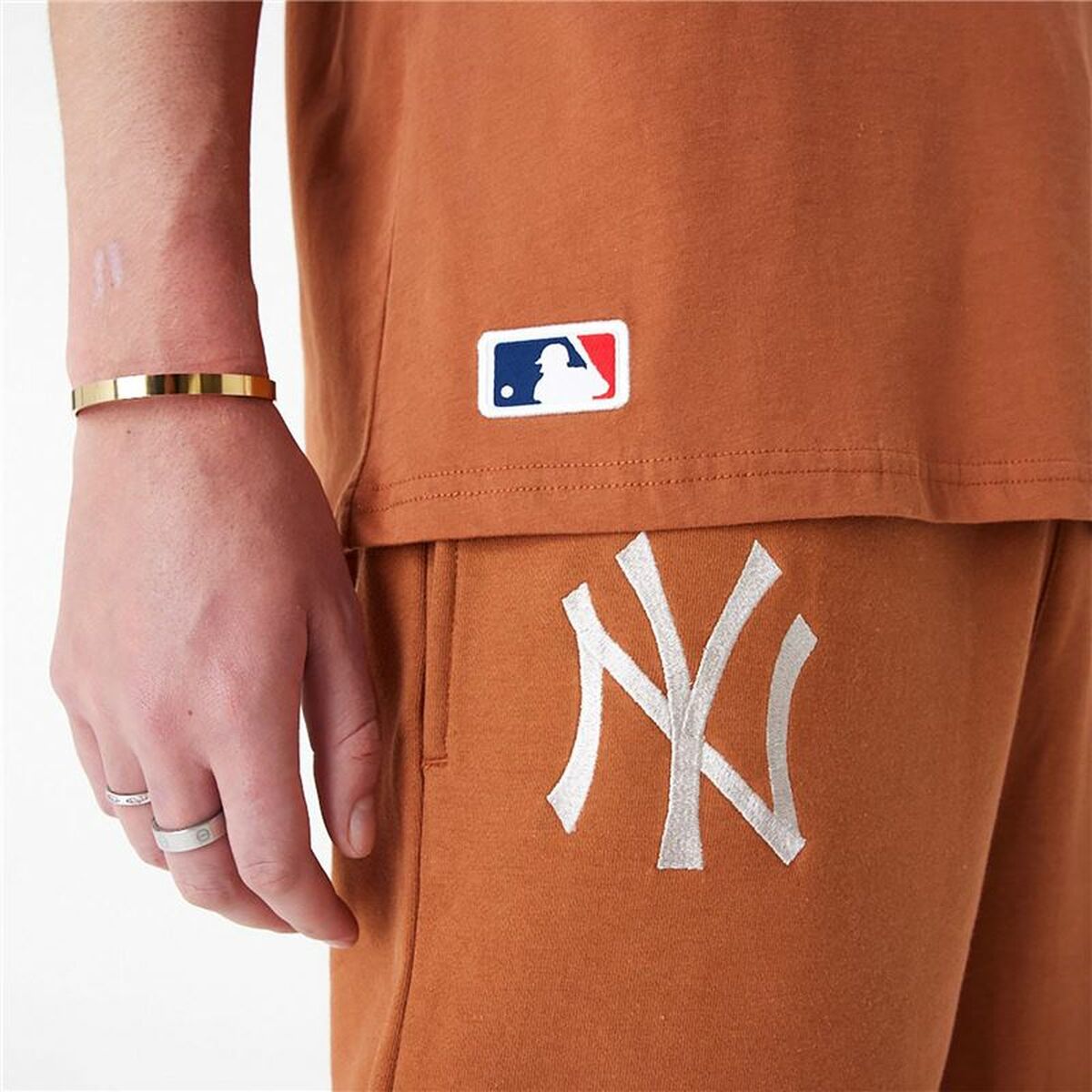 Maillot de Corps de Sport à Manches Coupe New Era LEAGUE ESSNTLS LC OS TEE NEYYAN 60435552 Marron (XL)