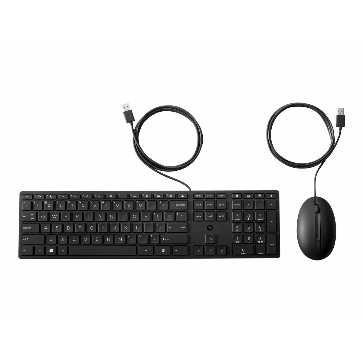 clavier et souris HP 9SR36UT Noir Espagnol Qwerty
