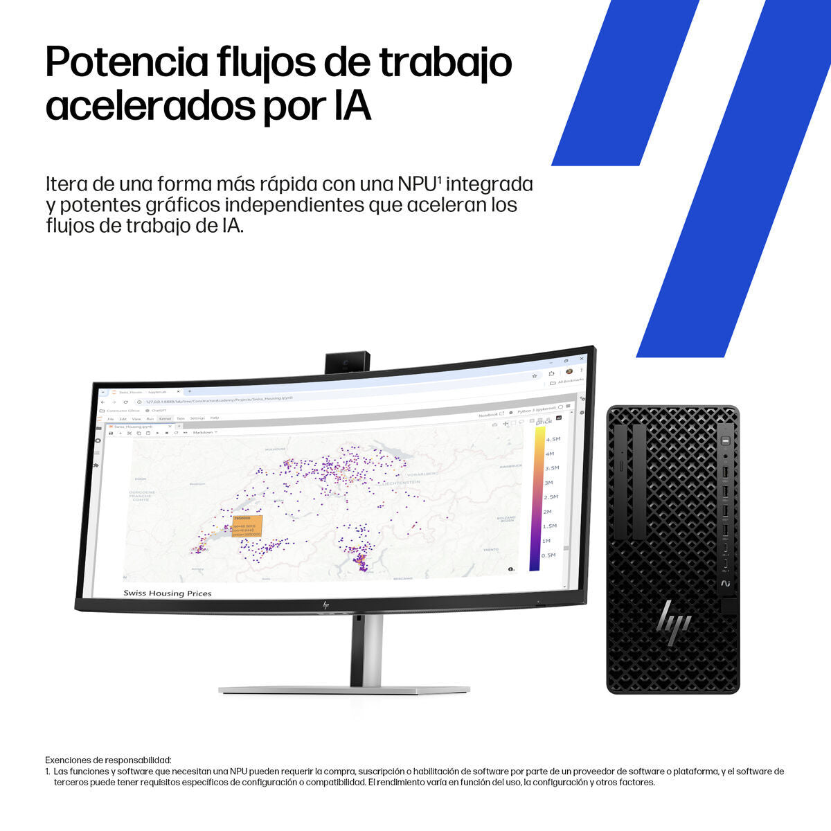 PC de bureau HP CM3T3ET#ABE 32 GB RAM Ultra 7-265 geforce rtx 5060