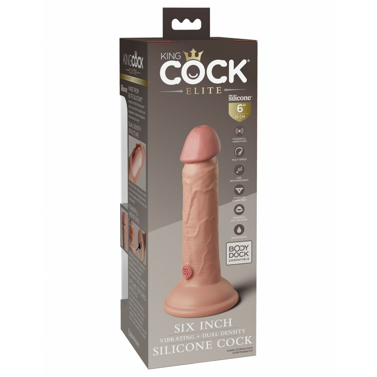 Gode réaliste Pipedream - King Cock Silicone (15 cm)