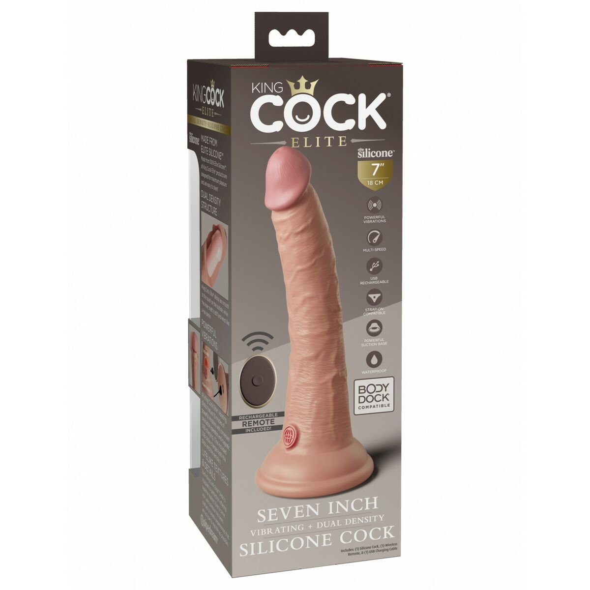 Gode réaliste Pipedream - King Cock Silicone
