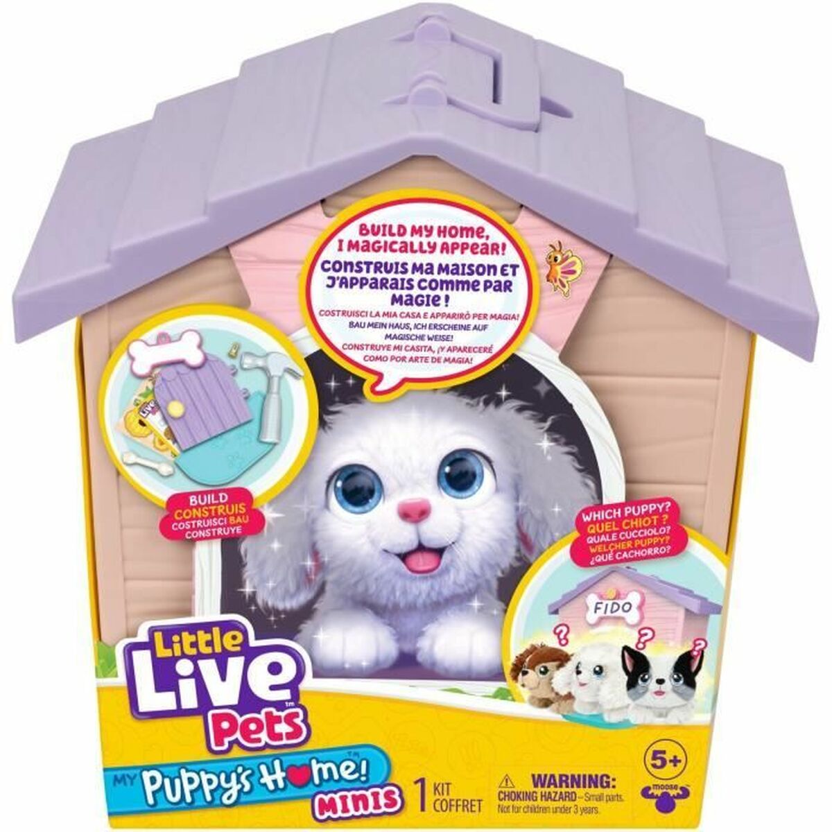 Jouet Peluche Little Live Pets Surprise Niche Rose Tissu Peluche Grenouille Chien