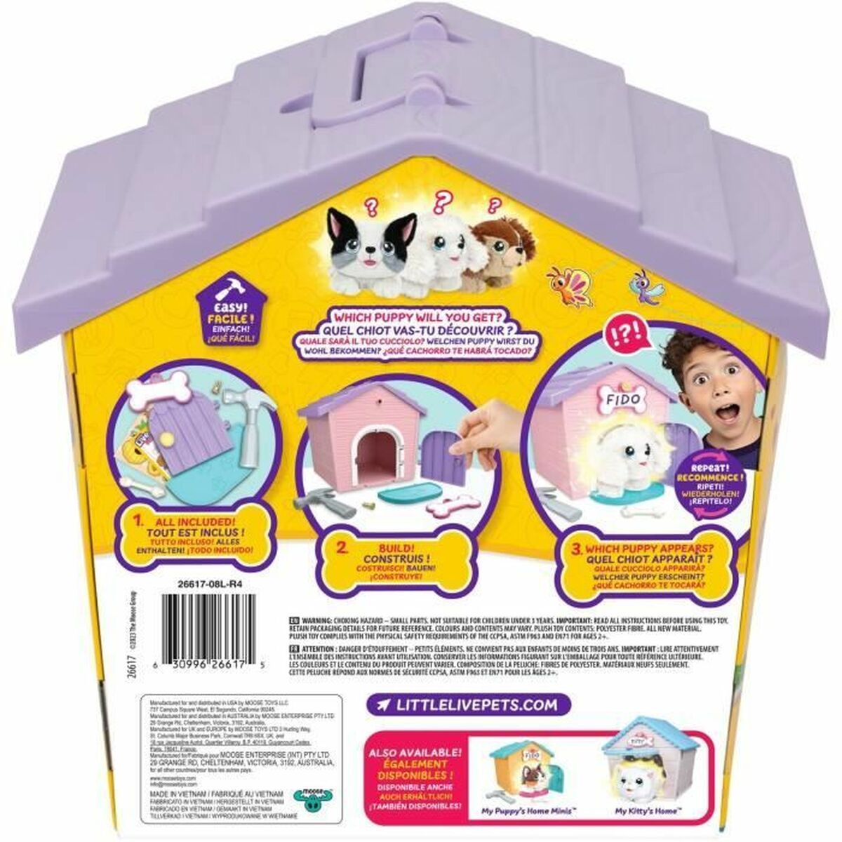 Jouet Peluche Little Live Pets Surprise Niche Rose Tissu Peluche Grenouille Chien