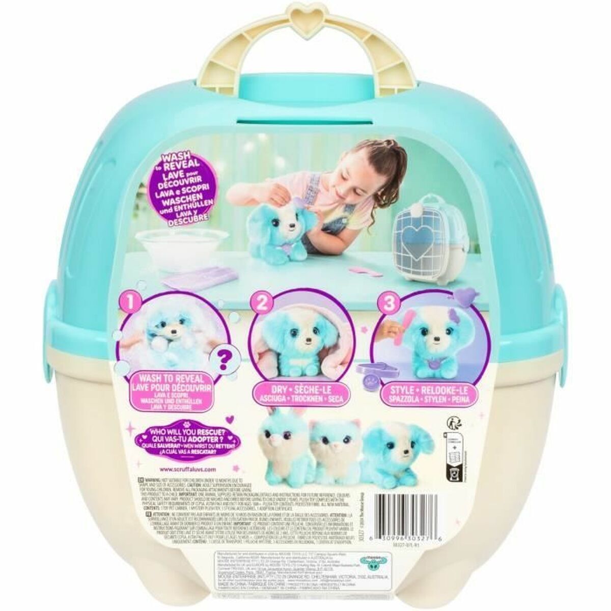 Animal en Peluche Moose Bleu Plastique