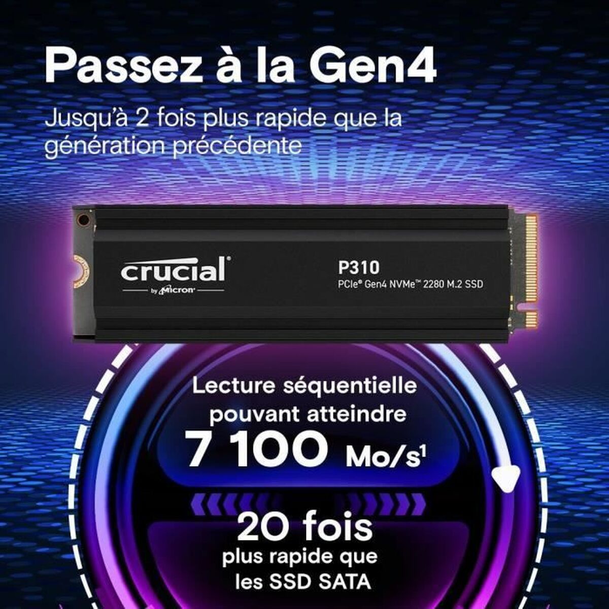 Disque dur Crucial 1 TB SSD