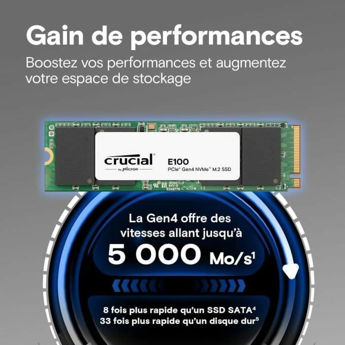 Disque dur Crucial CT2000E100SSD8 2 TB SSD