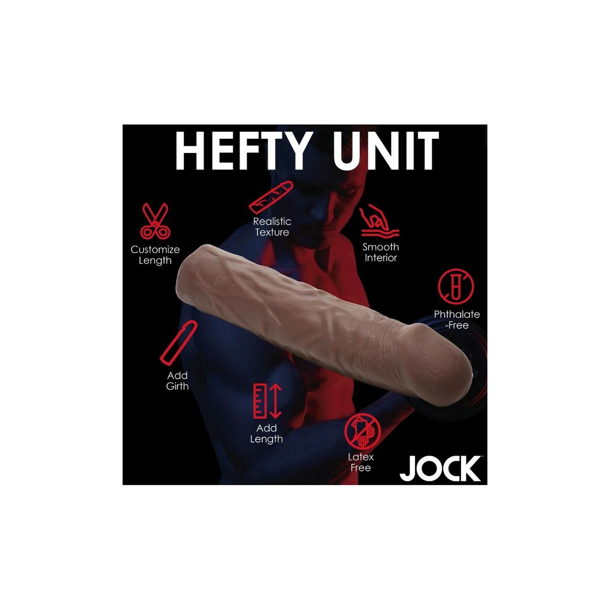 Manchon de pénis XR Noir Ø 4,8 cm