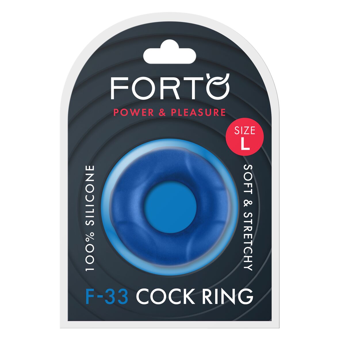 Anneau Pénis Forto Bleu L (L) Ø 25 mm