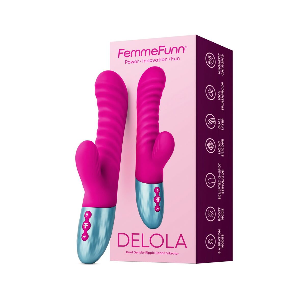 Vibration de Stimulation Double FemmeFunn Delola Rose