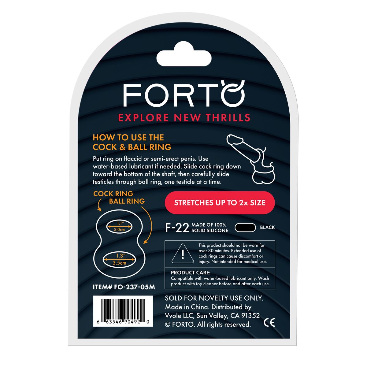 Anneau Pénis Forto Noir M