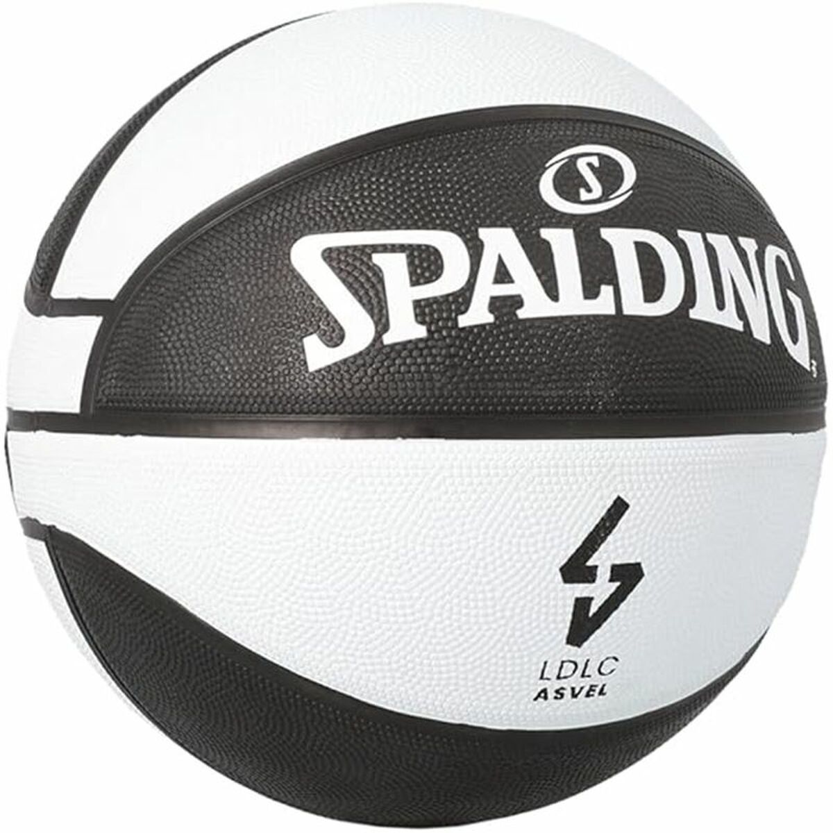 Ballon de basket Spalding Asvel Sz7 Blanc Noir (Taille 7)