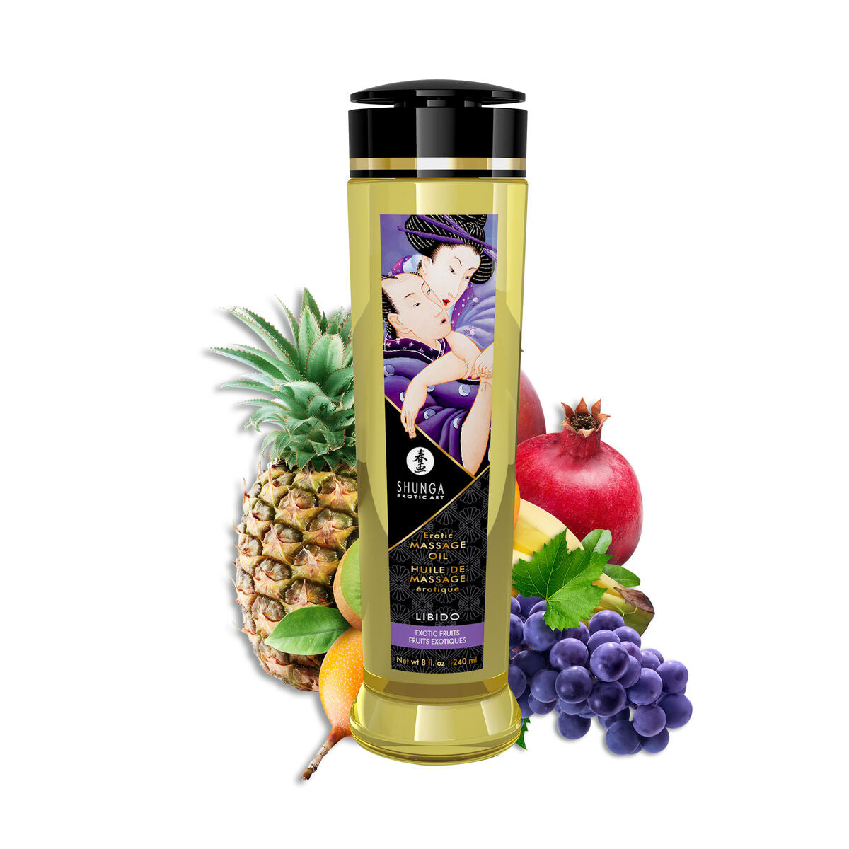 Huile de massage érotique Shunga 240 ml Fruits exotiques