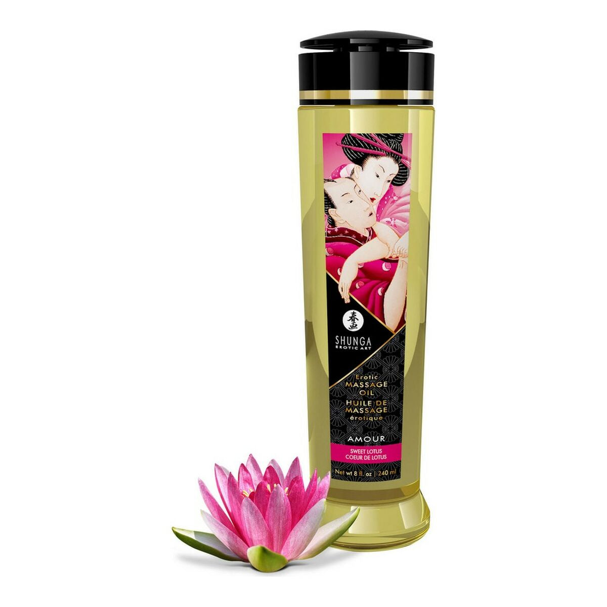 Huile de massage Fleur de Lotus Amour Shunga (240 ml)