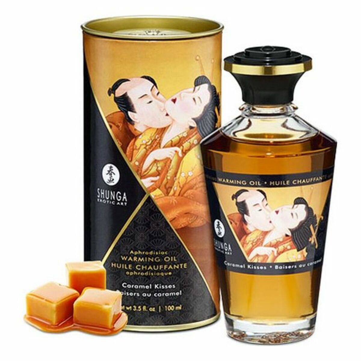 Huile de massage érotique Shunga Caramel (100 ml)