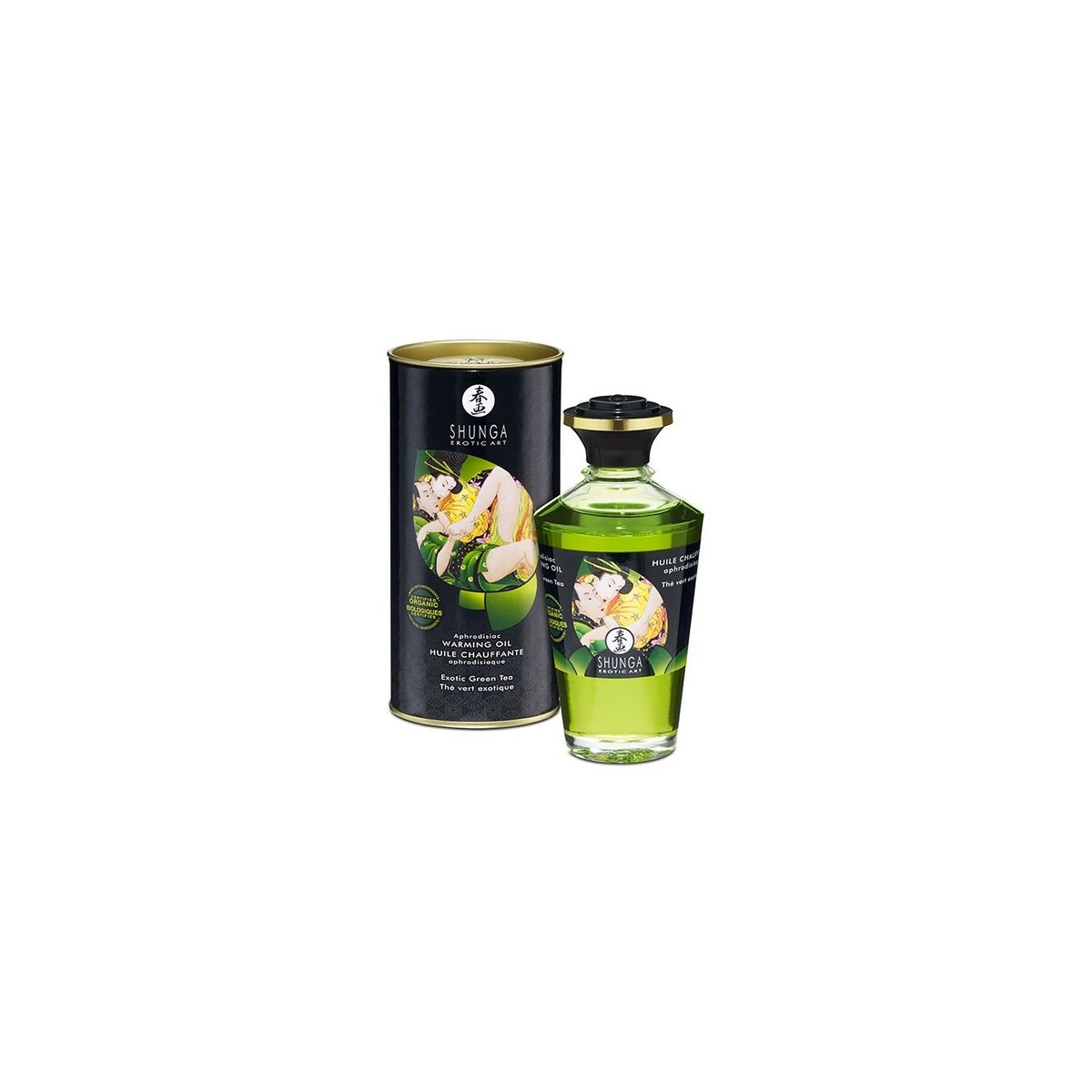 Huile de massage érotique Shunga 100 ml Thé vert