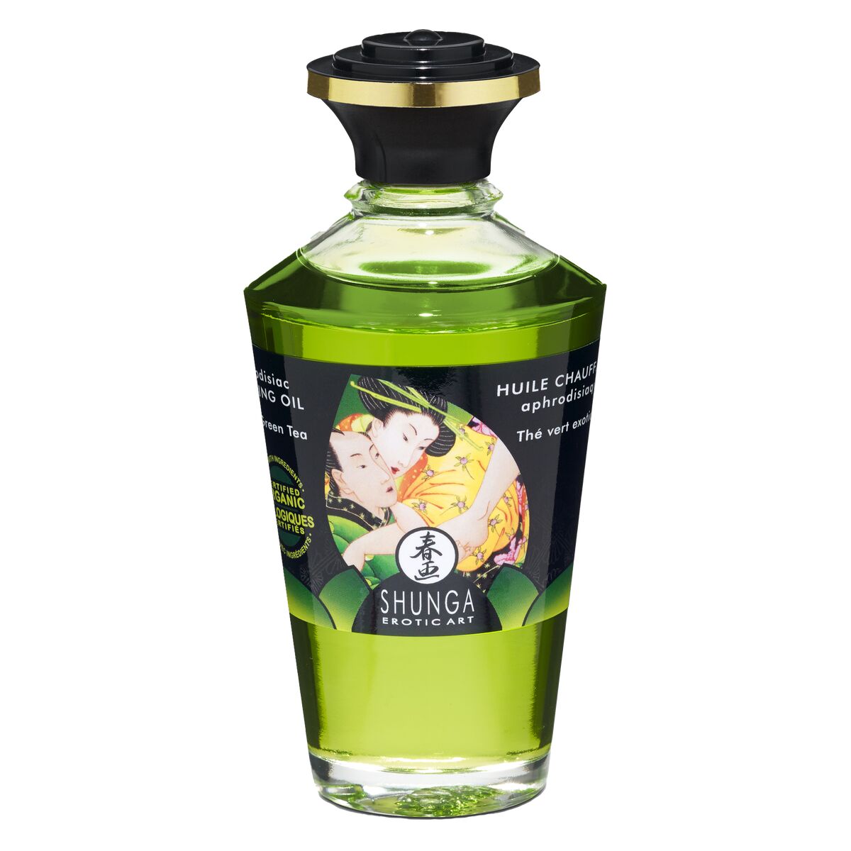 Huile de massage érotique Shunga 100 ml Thé vert
