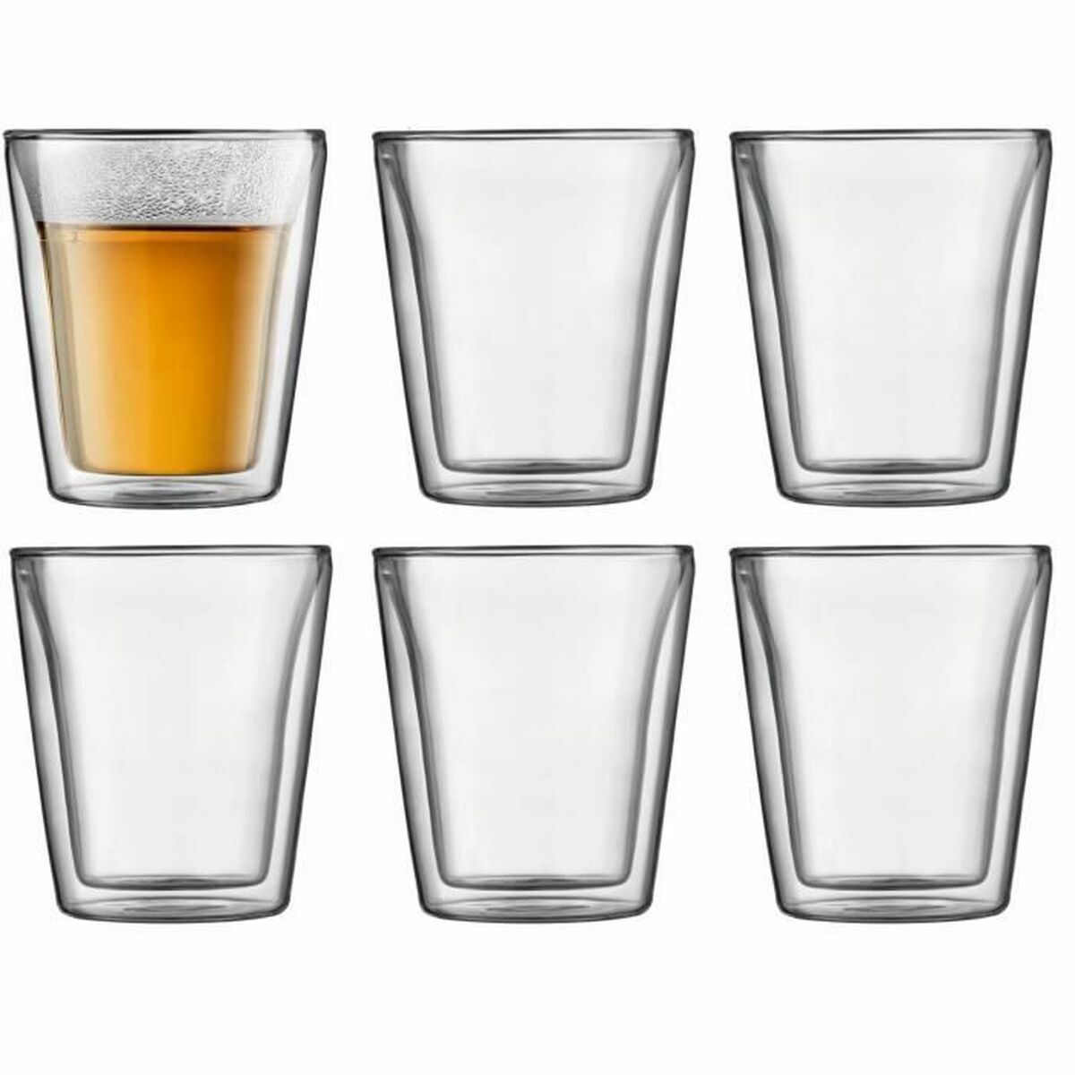 Set de Verres Bodum 200 ml Transparent Verre Borosilicaté Lisse 6 Pièces (6 Unités)