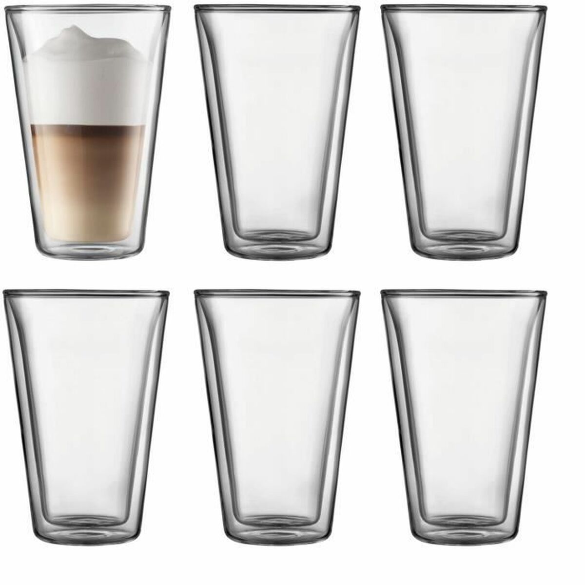 Set de Verres Bodum 400 ml Transparent Verre Borosilicaté Lisse 6 Pièces (6 Unités)