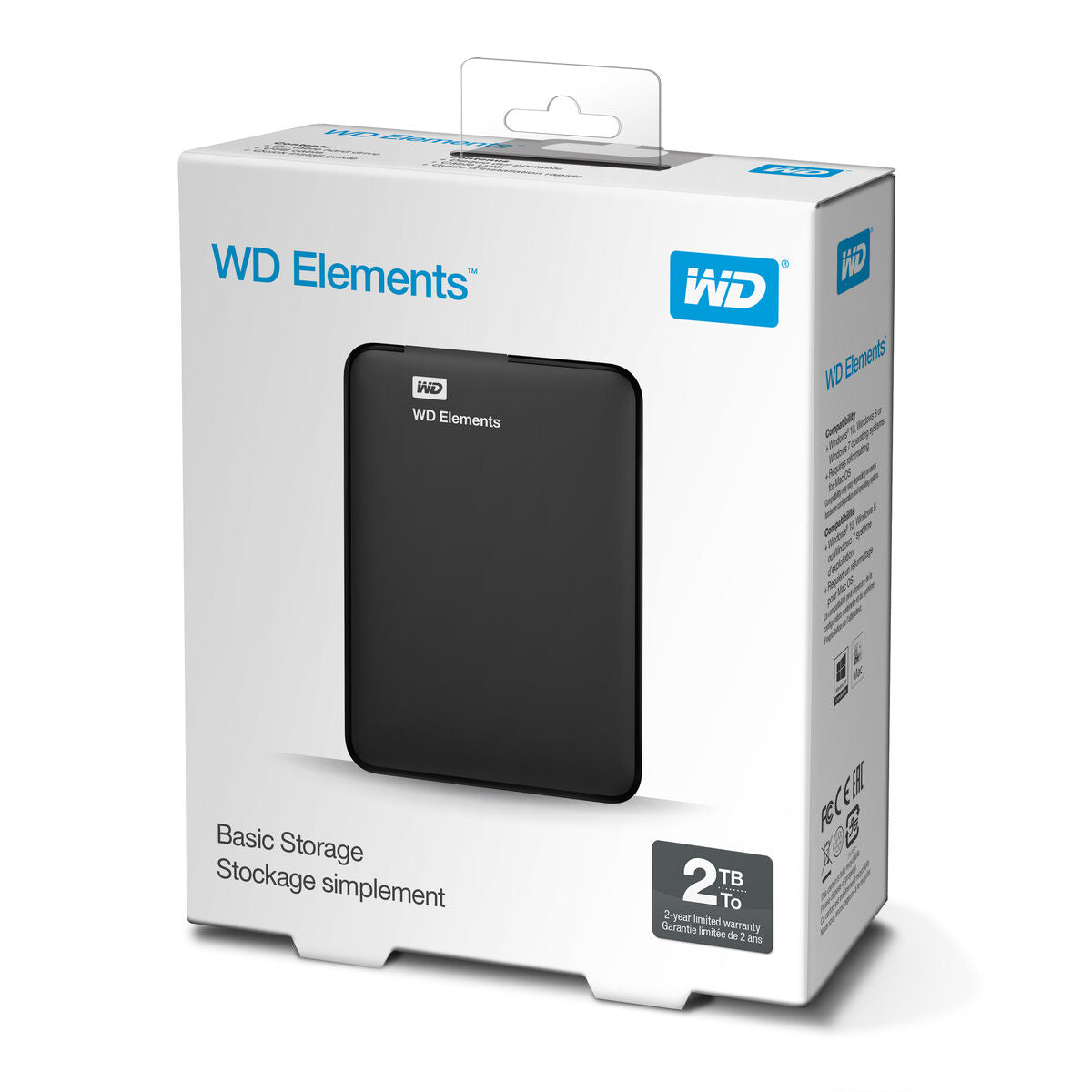 Disque Dur Externe Western Digital WD Elements Portable Noir 2 TB